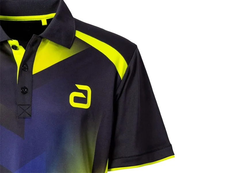 ANDRO Polo Lanton negro-amarillo4