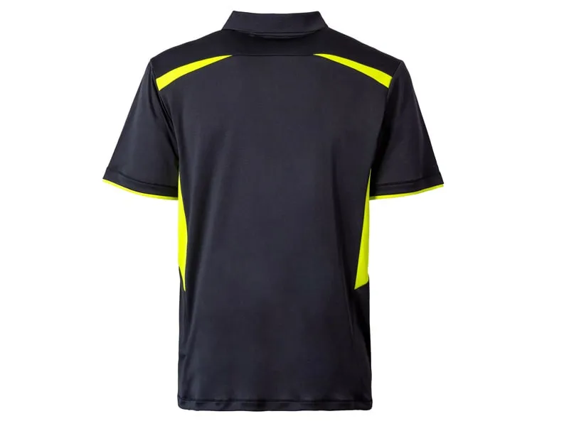 ANDRO Polo Lanton negro-amarillo2