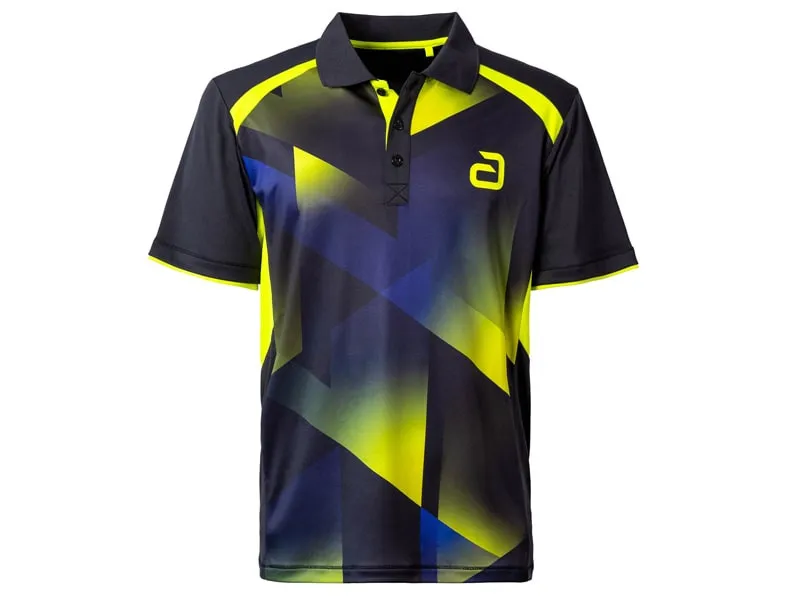 ANDRO Polo Lanton noir/jaune