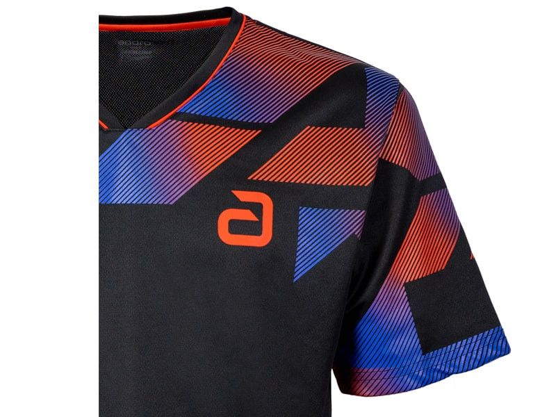 ANDRO Polo Benzon Negro-Rojo 3