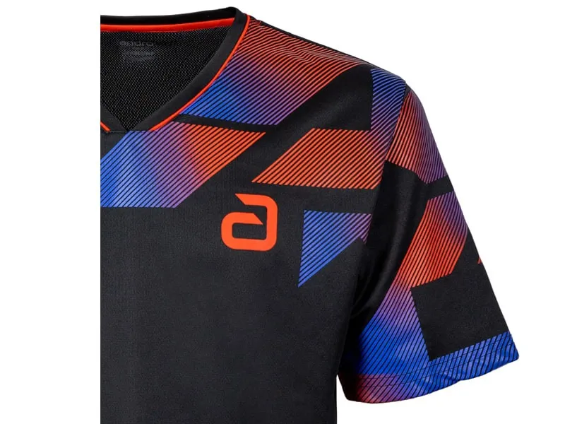 ANDRO Polo Benzon Negro-Rojo 3