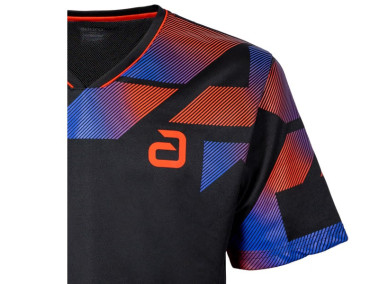 ANDRO Polo Benzon Negro-Rojo 3