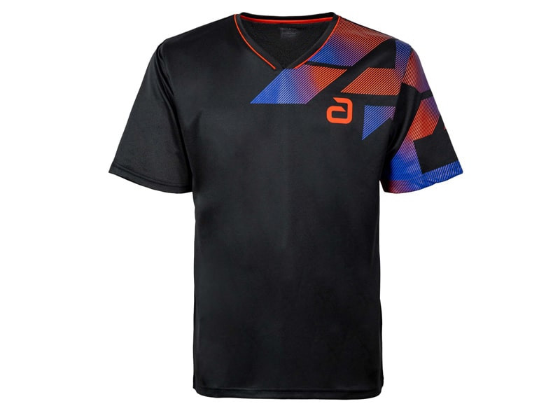 ANDRO Polo Benzon noir/rouge