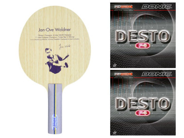 DONIC Pack Waldner Offensiv con gomas Desto F4