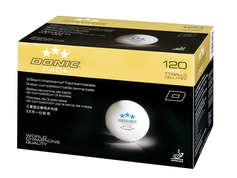 DONIC P40+ *** Pack 120u. pelotas de competicion de tenis de mesa