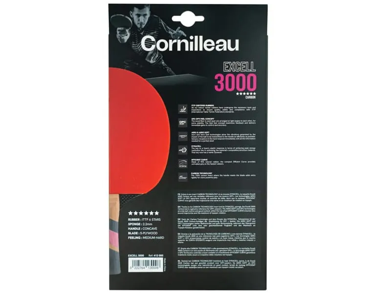 CORNILLEAU Raqueta Excell 3000 Carbon packaging