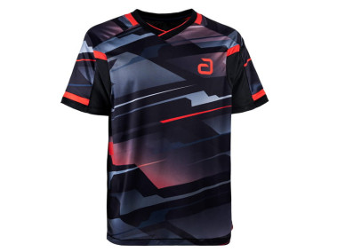 ANDRO Polo SANGAI Noir/Rouge