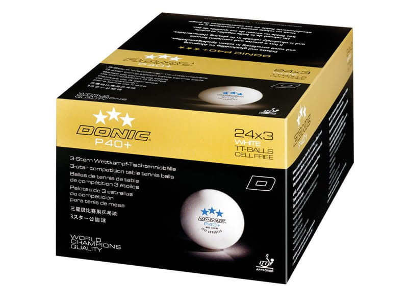 DONIC P40+ Pack 72 pelotas de competicion blancas