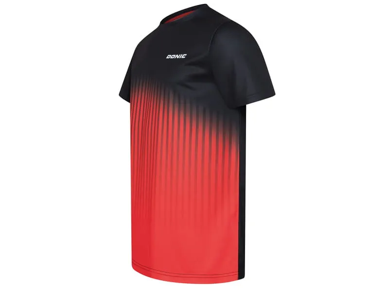 DONIC Camiseta DRIVA Negra-Roja 2