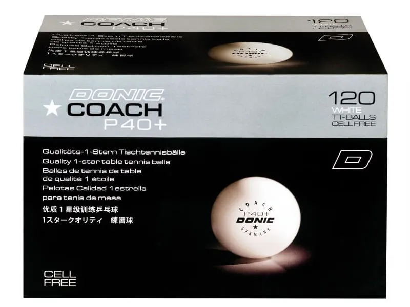 Pilotes DONIC P40+ Coach * Pack 120u.