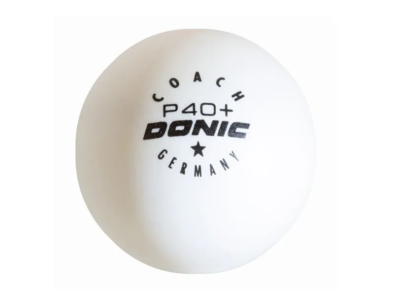 Pelota de tenis de mesa DONIC P40+ Coach 1 estrella blanca