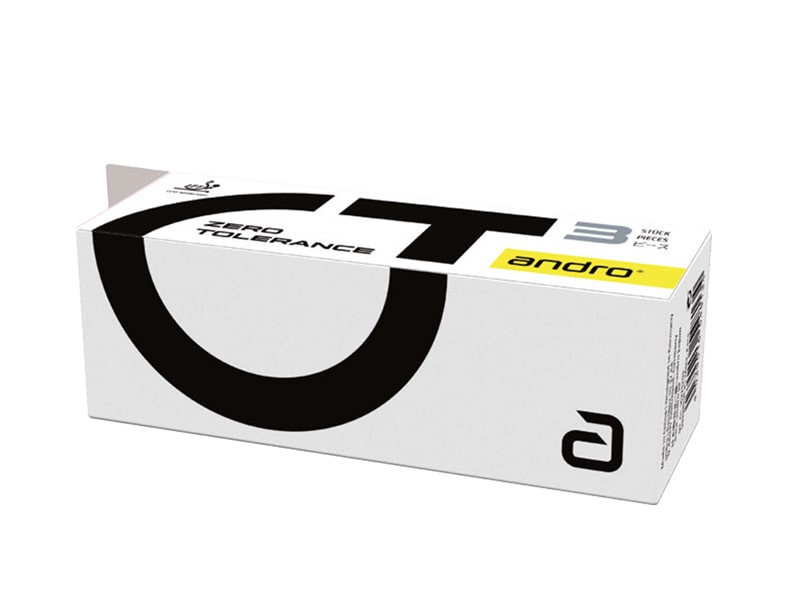 Pelotas de tenis de mesa de competición ANDRO Zero T*** Pack 3u.