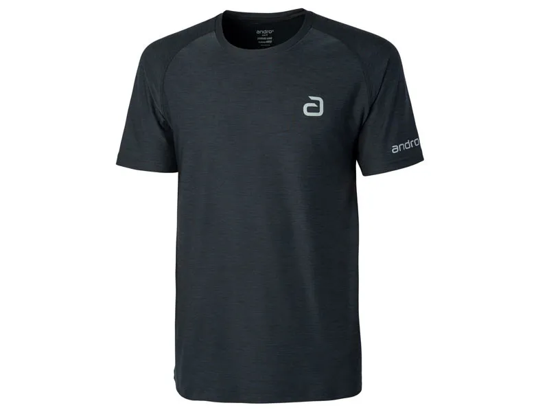 ANDRO Camiseta Melange Negra