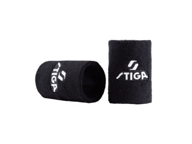 STIGA Pack de 2 Muñequeras Large, Negras