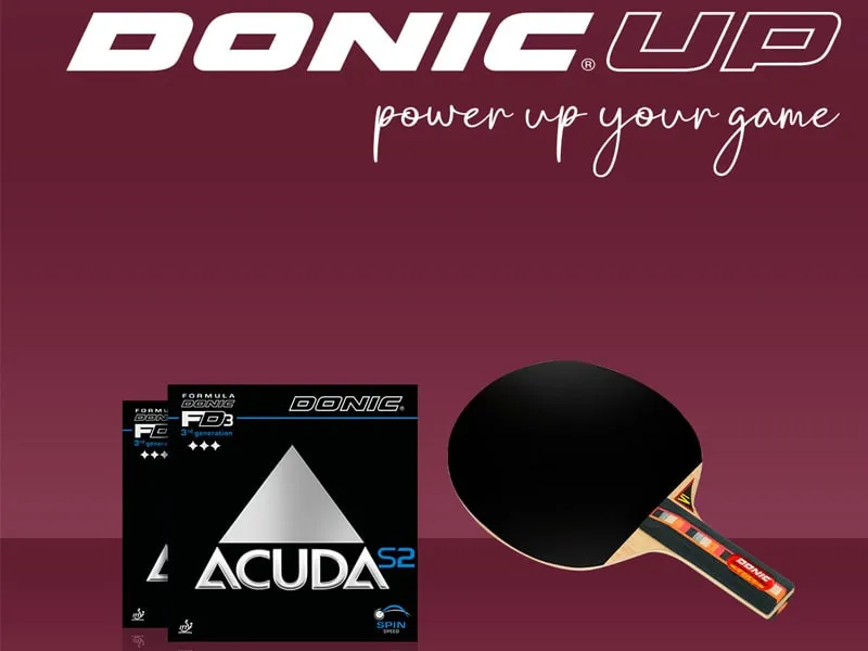 DONIC UP - Pack Waldner Senso Carbon con gomas Acuda S2