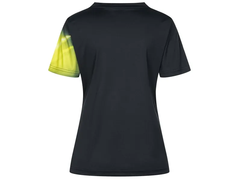DONIC Polo Dona FLAME Negre/Groc