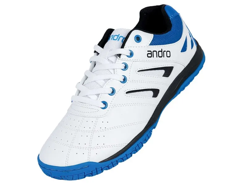 Zapatillas de tenis de mesa ANDRO Shuffle Step 2 Azul-Blanco 2